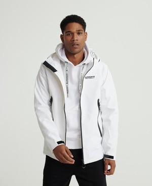 Superdry Hydrotech Waterproof Férfi Kabát Fehér | QSFXE4526